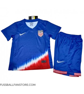 Vereinigte Staaten Replik Auswärtstrikot Kinder Copa America 2024 Kurzarm (+ Kurze Hosen)